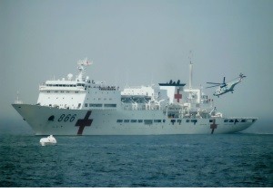 Госпитальное судно, построенное в Китае, вышло в плавание