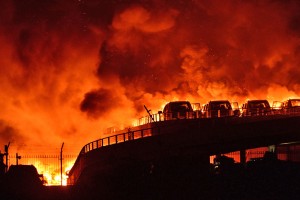 На востоке КНР возникло несколько пожаров