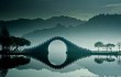 Потрясающий изгиб лунного моста Нефритового пояса в Китае