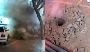 В Китае мужчина фейерверком подорвал канализацию