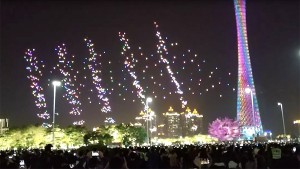 В Китае прошло уникальное световое шоу беспилотников (видео)