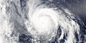 epa04871899 A handout image dated 04 August 2015 and made available by NASA showing a visible-light image of super typhoon Soudelor, west of Mariana Islands, captured with MODIS instrument aboard NASA's Aqua satellite, showing its 12-nautical-mile-wide eye (C). Thick bands of powerful thunderstorms surround the storm and spiral into the center. The Joint Typhoon Warning Center forecast takes Soudelor on a west-northwesterly path near the Japanese island of Ishigakijima on 07 August and then over northern Taiwan before making landfall in southeastern China on 08 August. The storm is predicted to weaken as it continues on its trek to the west-northwest. Interests in the path of this Super typhoon should prepare for storm surge, heavy rainfall, mudslides in high terrain areas, and typhoon-force winds.  EPA/NASA / Goddard's MODIS Rapid Response Team / HANDOUT  HANDOUT EDITORIAL USE ONLY