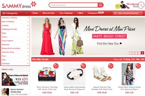 SammyDress - недорогой интернет-магазин одежды