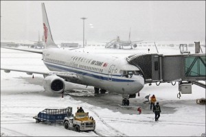 Обильные снегопады в Китае